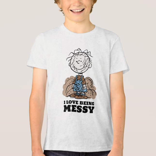 Jordnötter | Pigpen the World BEeds Messy People! T Shirt (Framsida)