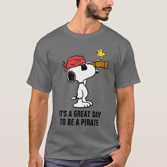 Jordnötter | Pirat Snoopy and Woodstock T Shirt (Framsida)
