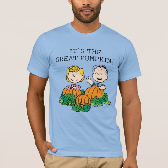 Jordnötter | Sally & Linus i Pumpkin Fält T Shirt (Framsida)