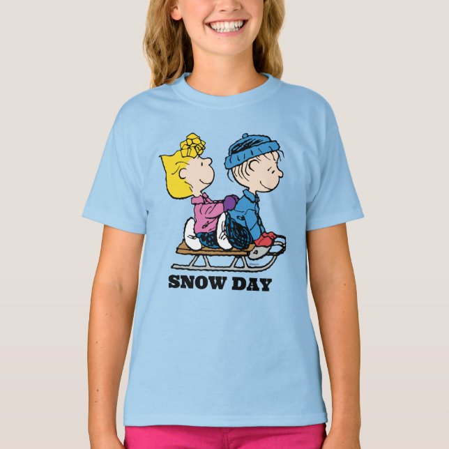 Jordnötter | Sally & Linus Sled Riding T Shirt (Framsida)