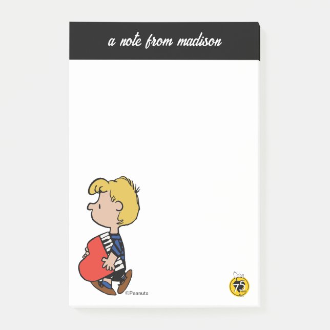 Jordnötter | Schroeder Traveling Piano Post-it Block (Framsida)