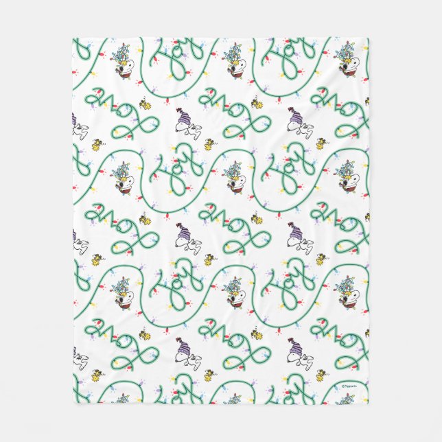 Jordnötter | Shiny och Bright jul Kärlek Mönster Fleecefilt (Framsidan)