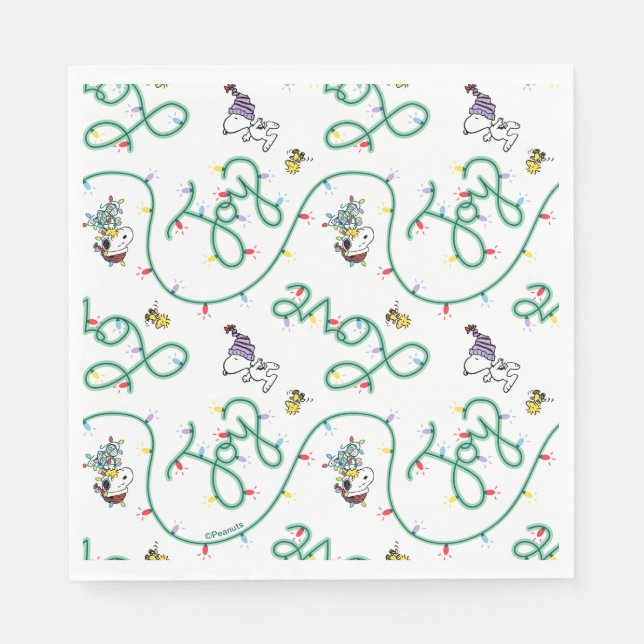 Jordnötter | Shiny och Bright jul Kärlek Mönster Pappersservett (Framsidan)