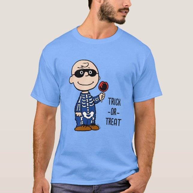 Jordnötter | Skeleton Charlie Brown T Shirt (Framsida)