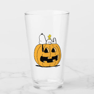 Jordnötter Snoopy and Woodstock Jack-O-Lantern Glaskopp