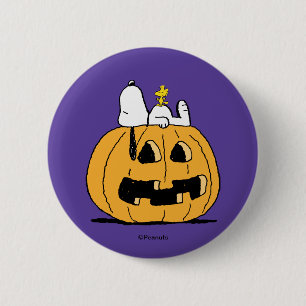 Jordnötter   Snoopy and Woodstock Jack-O-Lantern Knapp