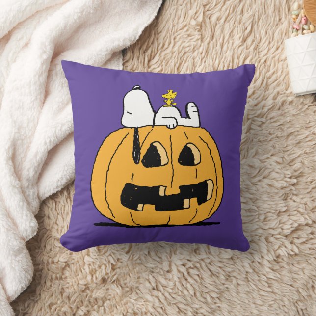 Jordnötter | Snoopy and Woodstock Jack-O-Lantern Kudde (Filt)