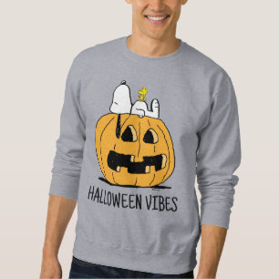 Jordnötter Snoopy and Woodstock Jack-O-Lantern Lång Ärmad Tröja