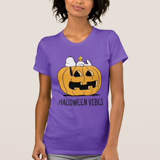 Jordnötter | Snoopy and Woodstock Jack-O-Lantern T Shirt (Framsida)