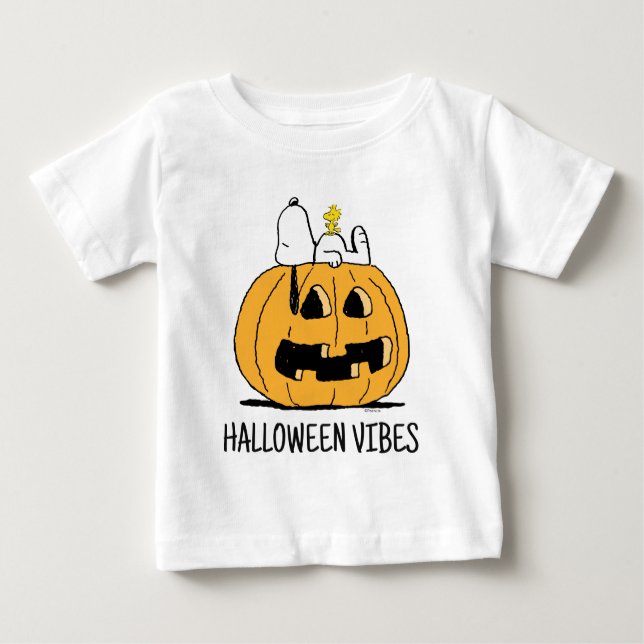 Jordnötter | Snoopy and Woodstock Jack-O-Lantern T Shirt (Framsida)