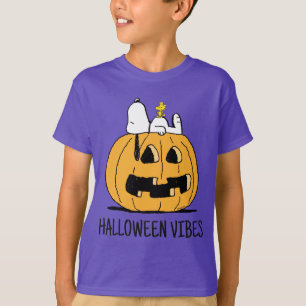 Jordnötter  Snoopy and Woodstock Jack-O-Lantern T Shirt