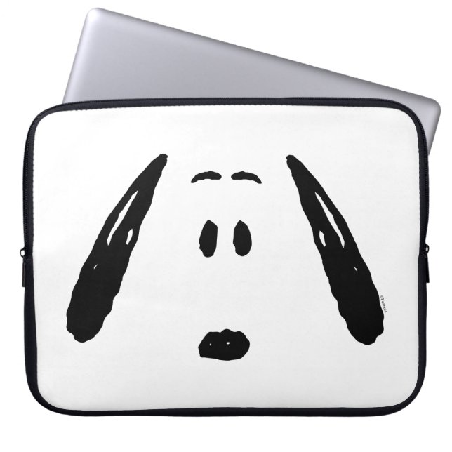 Jordnötter | Snoopy Ansikte Laptop Fodral (Framsidan)