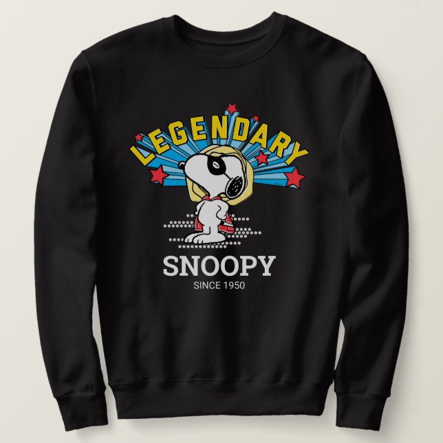 Jordnötter | Snoopy är Legendary Lång Ärmad Tröja (Design framsida)
