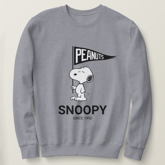 Jordnötter | Snoopy Athletic Department Lång Ärmad Tröja (Design framsida)