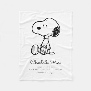 Jordnötter Snoopy Baby Fleecefilt