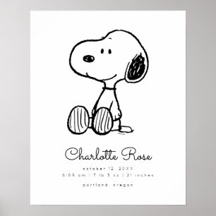 Jordnötter Snoopy Baby Poster