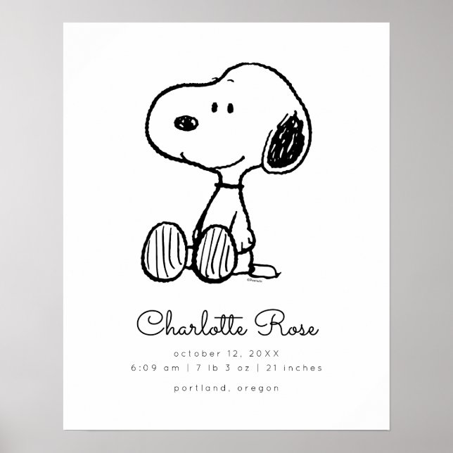 Jordnötter | Snoopy Baby Poster (Framsidan)