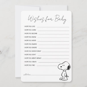 Jordnötter Snoopy - Baby Sprinkle Önskemål för Bab Anteckningskort