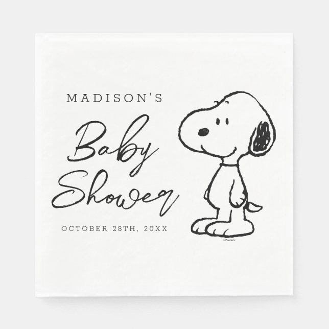 Jordnötter Snoopy | Babyskor Pappersservett (Framsidan)