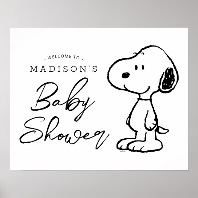 Jordnötter Snoopy | Babyskor Poster (Framsidan)