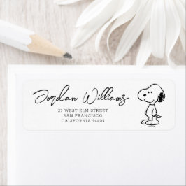 Jordnötter Snoopy | Babyskor Returadress Etikett