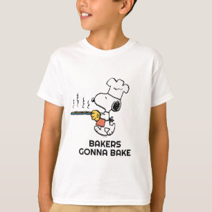 Jordnötter Snoopy Baking Cookies T Shirt