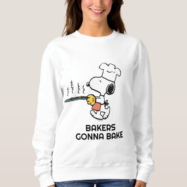Jordnötter | Snoopy Baking Cookies T Shirt (Framsida)