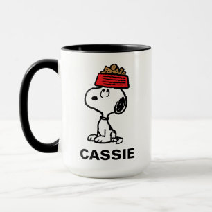 Jordnötter Snoopy Balancing Lägg till ditt nam Mugg