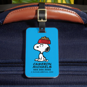 Jordnötter Snoopy Balanserar hans Hund Dish Bagagebricka