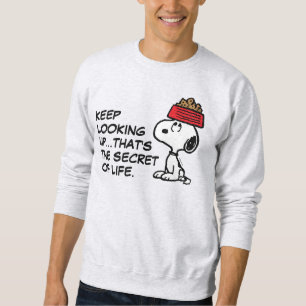 Jordnötter   Snoopy Balanserar hans Hund Dish Lång Ärmad Tröja