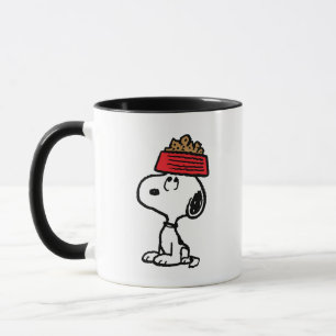 Jordnötter Snoopy Balanserar hans Hund Dish Mugg