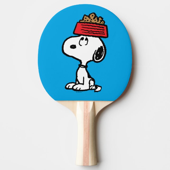 Jordnötter | Snoopy Balanserar hans Hund Dish Pingisracket (Framsidan)