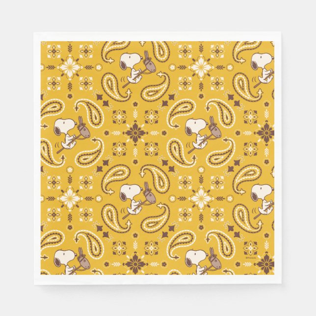 Jordnötter | Snoopy Bandana Cowboy Pappersservett (Framsidan)