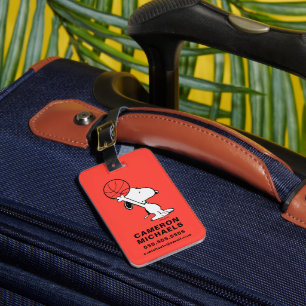 Jordnötter Snoopy Basketball Ring Shot Bagagebricka