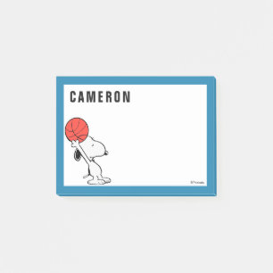 Jordnötter   Snoopy Basketball Ring Shot Post-it Block