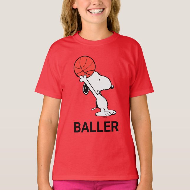Jordnötter | Snoopy Basketball Ring Shot T Shirt (Framsida)