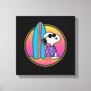 Jordnötter Snoopy Beach Beagle Canvastryck