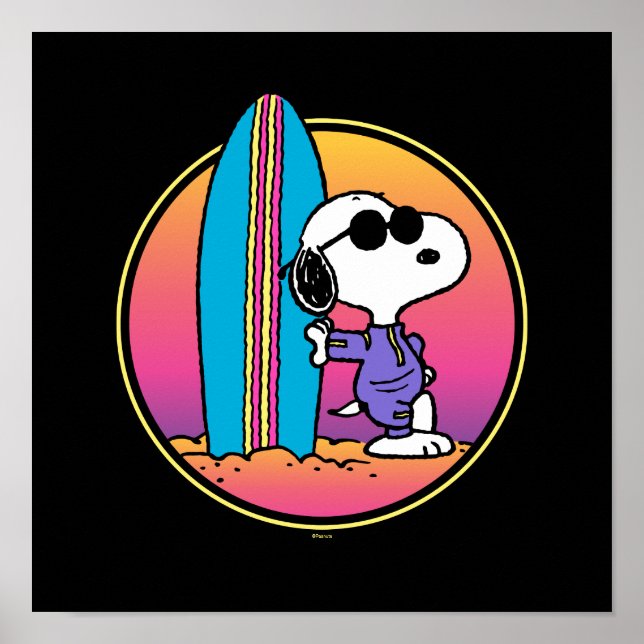 Jordnötter | Snoopy Beach Beagle Poster (Framsidan)