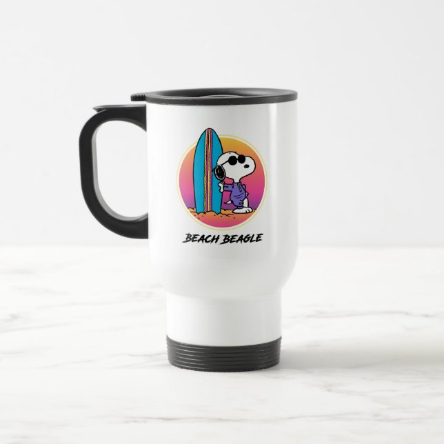 Jordnötter | Snoopy Beach Beagle Resemugg (Vänster)