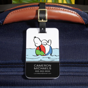 Jordnötter   Snoopy Beach Boll Beach Bagagebricka