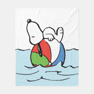 Jordnötter   Snoopy Beach Boll Beach Fleecefilt