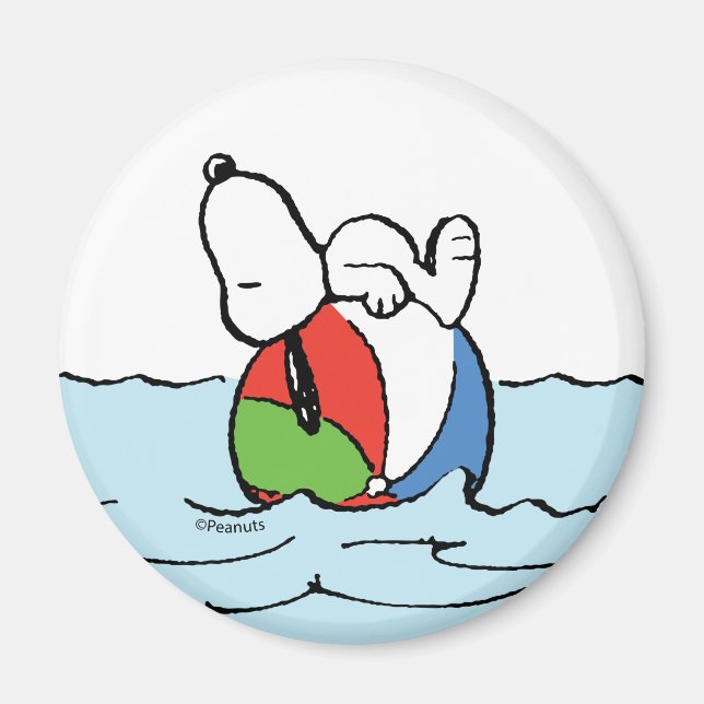 Jordnötter | Snoopy Beach Boll Beach Magnet (Framsidan)