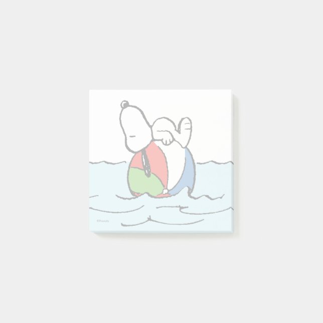 Jordnötter | Snoopy Beach Boll Beach Post-it Block (Framsida)
