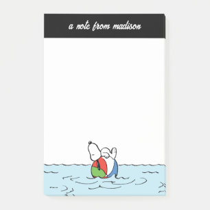 Jordnötter   Snoopy Beach Boll Beach Post-it Block