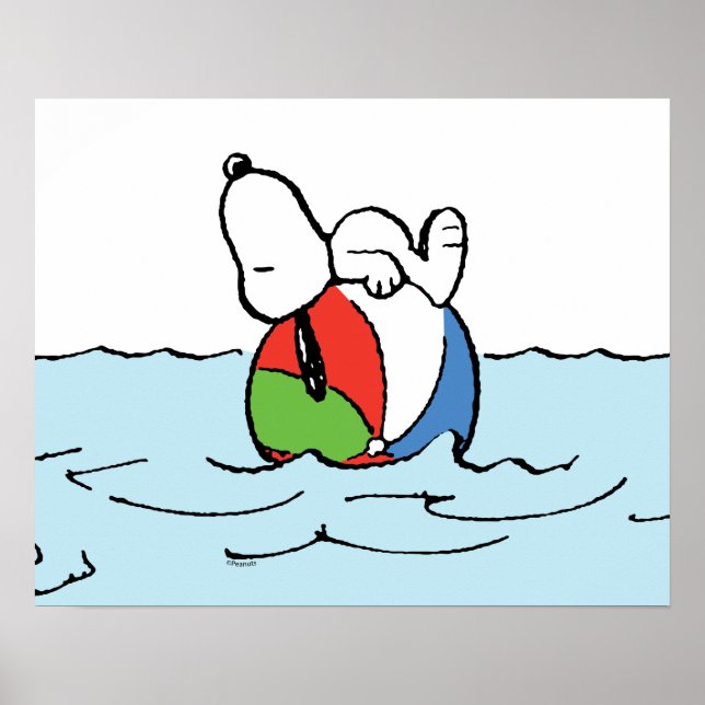 Jordnötter | Snoopy Beach Boll Beach Poster (Framsidan)