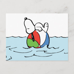 Jordnötter   Snoopy Beach Boll Beach Vykort
