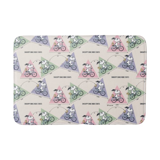 Jordnötter | Snoopy Bike Ride Stats Badrumsmatta (Framsidan)