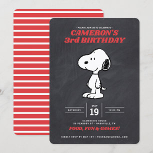 Jordnötter Snoopy - Bjud på kalkskivor Inbjudningar