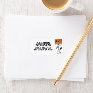 Jordnötter   Snoopy Boo! Adressetikett