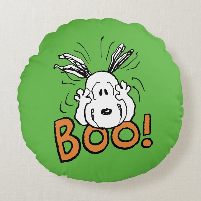Jordnötter | Snoopy Boo Rund Kudde (Framsidan)